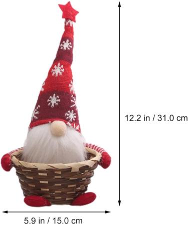 STOBAZA Christmas Candy Basket Woven Basket Elder Dining Table 31X15X15CM Red - Buy Online on GoSupps.com