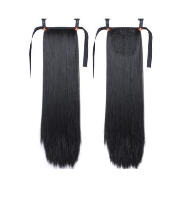 Wig Piece 18-38 Inch Straight Drawstring Ponytail Synthetic Hair Piece Pony Tail Clipped Into Hair Extension 28inches 2