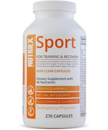 Nutriex Sport Comprehensive Multivitamin Supplement with Glucosamine & Chondroitin 270 Capsules - Buy Online on GoSupps.com