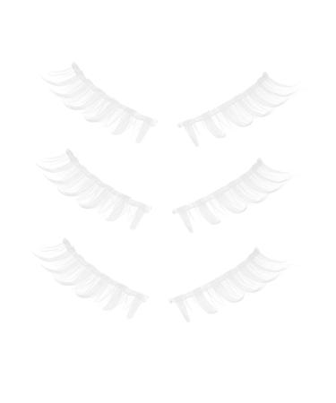 Beaupretty 3 Pairs extend prom Accessories natural eyelashes Fake eyelashes 3d make up cosmetic cosmetics natural cosplay Japan eyelash cross japanese lashes white artificial