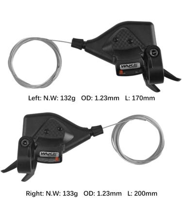 LITEONE 10 Speed Mountain Bike Gear Shift Lever Set - Compatible for MTB, BMX, Road Bike - Thumb Gear Shifter Cable - 1 Pair (Right and Left) - Folding Cycling - Buy Online on GoSupps.com