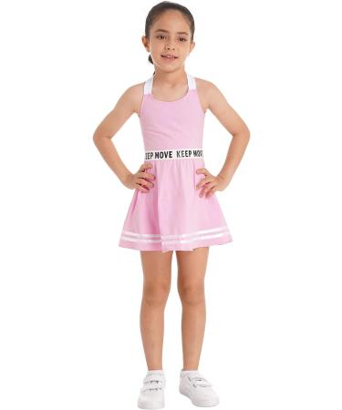Yeahdor Girls 2-Piece Tennis Golf Dress Set with Shorts and Tank Top - Pink, Size 6 - Buy Online on GoSupps.com