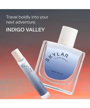 Skylar Indigo Valley Eau de Parfum - Hypoallergenic & Clean Perfume for Women & Men Vegan & Safe for Sensitive Skin- Woody Floral Perfume Blueberry Mocha Water Lotus & Clearwood - 10mL /0.33 Fl oz - Buy Online on GoSupps.com
