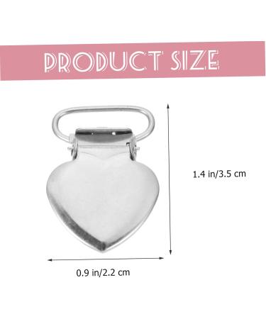 30-Piece Peach Heart Clips - Durable Metal Pacifier Clips for Newborns | Stainless Steel Comforting Brackets (3.5x2.2cm) - Buy Online on GoSupps.com