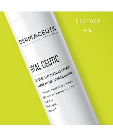 Dermaceutic Hyal Ceutic - Intense 24hr moisturizing cream with Hyaluronic acid Aloe Vera Vitamin E and Jojoba oil - 40ml - Buy Online on GoSupps.com