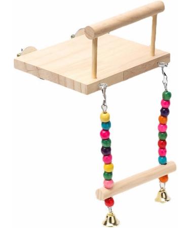 Bird Perches Cage Toys Bird Platform Stand Wooden Pet Bird Cage Hammock Swing Climbing Toys Bird Perch Chewing Toy for Budgie Green Cheeks Baby Lovebird Chinchilla - Buy Online on GoSupps.com