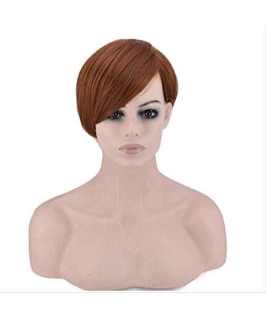 BGHJUE Wig Female Short Hair Short Straight Hair Girl Bobo Head Wigs