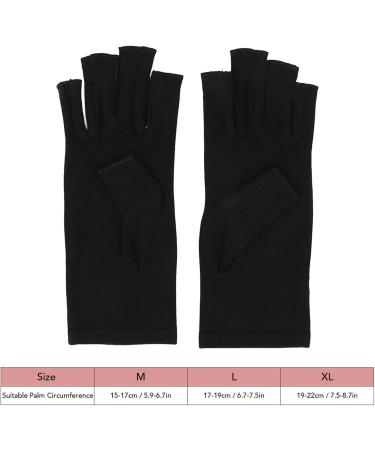 Arthritis Relief Gloves Soreness Relief Fingerless Cotton Compression Gloves Soft Portable for Cycling for Women (M) - Buy Online on GoSupps.com