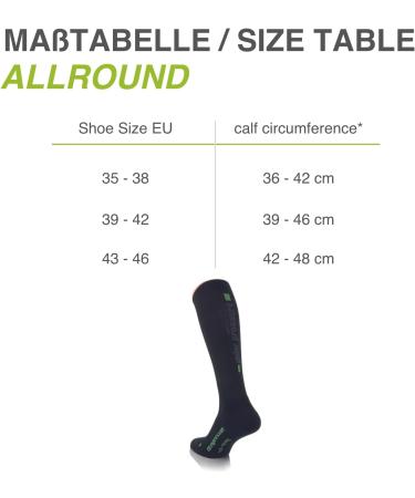 Buy 'Under Pressure' Sport Compression Stockings (18-21 mmHg) - Made in Germany | Sizes 43-46 M/L Black - International Shipping Available - Buy Online on GoSupps.com