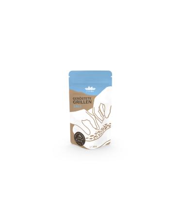 Entosus - dried and roasted grilling taste: salt 1x 20g crunchy snack grilling sustainable meat substitute insects as a protein snack or as a cooking ingredient in Germany bred salt 1x 20g