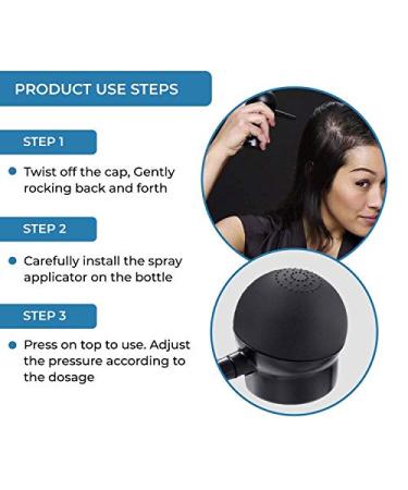 Hair Fiber Applicator for Thin Hair | Atomizer Nozzle for Hair Building Fibers & Thickening | Best Hair Loss Concealer Tool for Men & Women - Buy Online on GoSupps.com