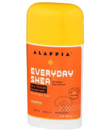 Alaffia Unscented Dry Finish Charcoal Deodorant 3 OZ - Natural Odor Protection - Buy Online on GoSupps.com
