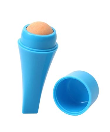 Coniya oil-absorbing volcanic facial scooter Reusable facial care tool for at home or on the go mini massage oil control pin Blue