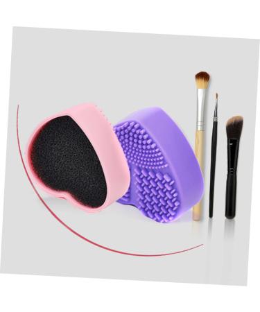 Mikikit Silicone Makeup Applicator & Cleaning Box - Pink Heart Shaped Brush Cleaner for All Makeup Brushes - Ideal for Quick & Easy Cleaning - Buy Online on GoSupps.com