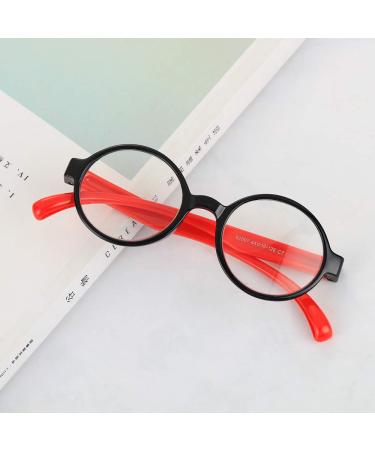 Children's Radiation Resistant Glasses - Silicone Frames Anti-Blue Light Video Game Eyewear in Black/Red - International Shipping Available - Buy Online on GoSupps.com