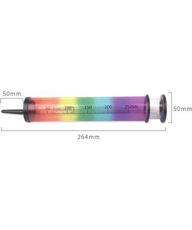 250ml Syringe Launcher Applicator Lube Tube Oil Shooter | Health Care Aid with Scales & Rounded Tip | Multicolor Syringe - Buy Online on GoSupps.com