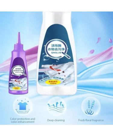 Active Enzyme Clothing Stain Remover Garment Stubborn Stain Cleaner Biological Enzyme Laundry Detergent Clothes Oil Stain Remover for Most Types of Clothes (3pcs) - Buy Online on GoSupps.com