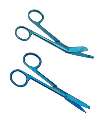 Grooming scissors set with FREE ENGRAVING!) (Plasma Blue)