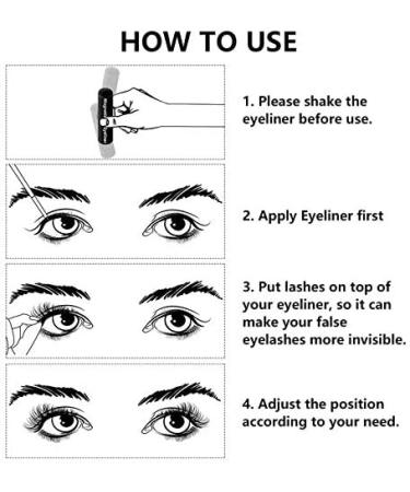 RIKEL 5 Pairs of Mixed Style Color Magnetic False Eyelashes Waterproof Eyeliner Tweezers Set Thick Magnetic False Eyelashes - Buy Online on GoSupps.com