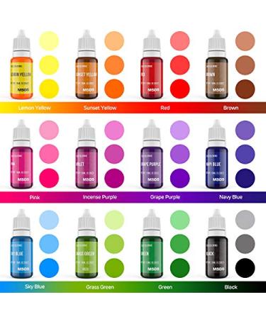 Nomeca 12 Color Food Coloring Set â€“ Vibrant Liquid Dye for Baking, Icing & DIY Slime â€“ Tasteless & Food Grade (10ml Bottles) - Buy Online on GoSupps.com