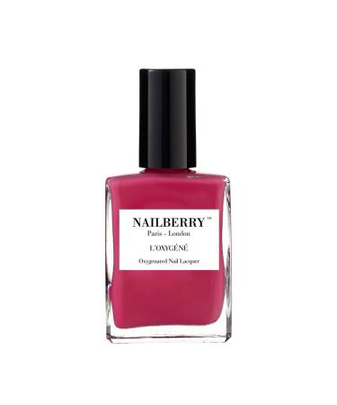 Nailberry L'Oxyg n Oxygenated Nail Lacquer | Pink Berry 15 ml | Polish for a Healthier Manicure & Long Lasting Colour | 12-Free Vegan Halal Cruelty & Gluten Free