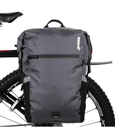 Rhinowalk Bike Bag Waterproof Pannier Backpack Convertible - 2 in 1 Bicycle Saddle Bag Shoulder Bag Laptop Pannier Professional Cycling Accessories Gray - Buy Online on GoSupps.com