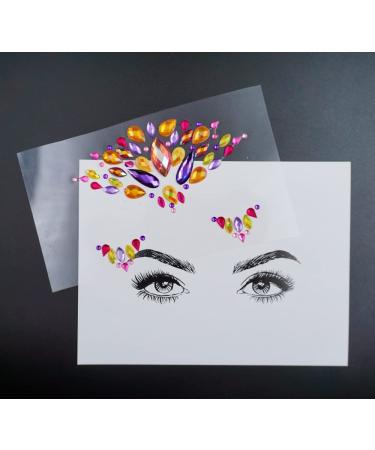 Festival Face Gems - Self-Adhesive Rhinestone Stickers for Halloween & Carnival | Fashion Jewelry for Pride Parties (Gold - Buy Online on GoSupps.com