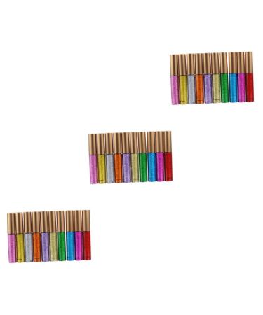 FOMIYES Shiny Eyeshadow 30 Pcs Liquid Eyeliner Glitter Eye Shadow Glitter Eyeliner Shinny Eyeliner Liquid Eyeshadow Colorful