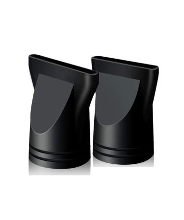2PCS Non-Universal Black Plastic Salon Hair Dryer Nozzle Replacement Narrow Concentrator Special Hairdressing Styling Tool Fit for Outer Diameter