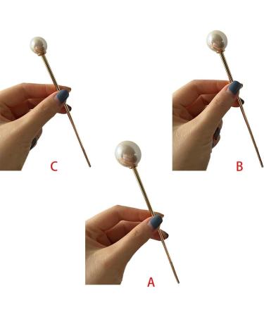 amangul Faux Pearl Hair Stick Fork Pin Retro Metal Chopstick Hairpin Bun Holder - Buy Online on GoSupps.com