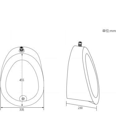 304 Stainless Steel Urinal Urinal Wall-Mounted Male Urinal Public Toilet Urinal Small Vertical Toilet Suitable for Home Hotel School - Buy Online on GoSupps.com