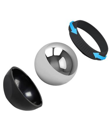 Minkissy 304 stainless steel ice massage ball muscle cold compress ice wave ball removable (black) massage ball made of metal massage tools rollball massager muscle scooter ball ABS puck manual