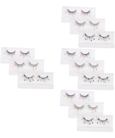 minkissy 12 Pairs Sequin False Eyelashes Natural False Lashes Color Lashes Colored Lashes Pride Outfit Lashes with Color Pride Makeup Colored Eyelashes Miss Cosplay Cosmetic Imitation - Buy Online on GoSupps.com