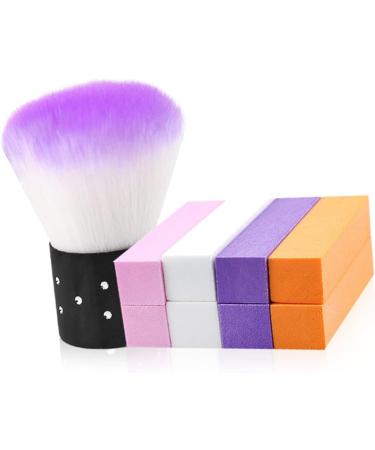 Healeved 1 Set High Elastic Sponge Nail Art Tool Professional Nail File Pedicure Kit Nail Art Remover Nail Dust Collector Finger Nail Files Toenail File High Elasticity Tofu Cubes Purple - Buy Online on GoSupps.com