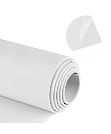 Neoprene Sponge Rubber Foam Sheets with Adhesive Backing  12 x 60 x 1/8 White Foam Roll Insulation Board Soundproof Neoprene Mat  Great for Cosplay Padding  DIY  Gaskets  Costume  Crafts 12 in x 60 in x 1/8 in White
