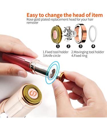 Gen 1 Facial Hair Remover Replacement Heads - 6Pcs Set with Cleaning Brush & Storage Case | Compatible with Finishing Touch Flawless As Seen On TV - Buy Online on GoSupps.com