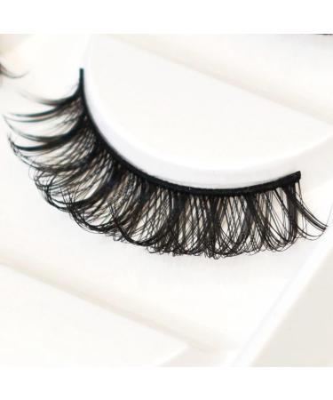 Vivis 5 Pairs False Lashes Russian Short Curly Eyelashes 3D Strip Natural Wispy Thick Fluffy Fake D Curl Cat Eye - 052 - Buy Online on GoSupps.com