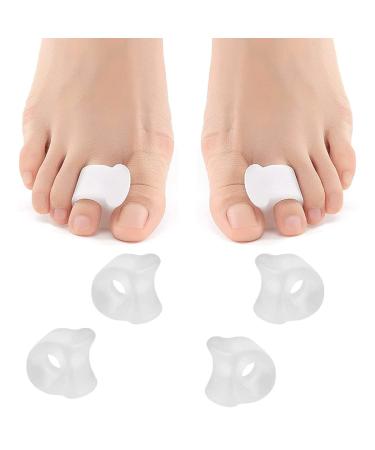 Bunion Pads  Toe Separators Toes Corrector for Bunions Pain  Overlapping Toes  Big Toe Alignment  Toe Spacer  Gel Bunion Shield for Pain Relief  Calluses  Corns Women and Men (4PCS - A  White) 4PCS - A White