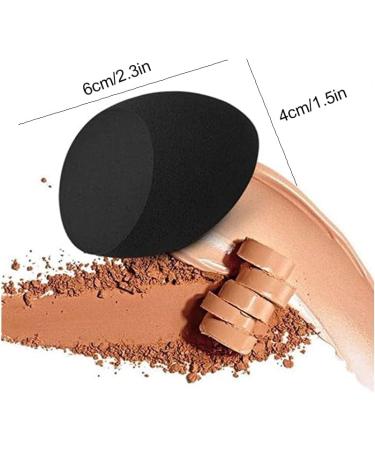 3 Pieces Small Mini Makeup Sponge Beauty Egg Beauty Powder Puff Foundation Concealer Cosmetic Professional Makeup Tool (Black) - Buy Online on GoSupps.com
