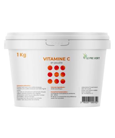 VITAMINE C EN POUDRE 100% pure - Pot 1 KG - Le Pr Vert - Acide L-ascorbique - Energie - Immunit - Antioxydant