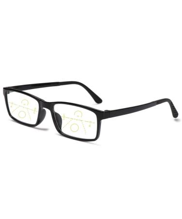 Rapping glasses Reading glasses black multifocal glasses men men dioptries with anti-blue light angular (optionally with +1.00 / +1.50 / +2.50 diopttria) +1.00 Dioptries