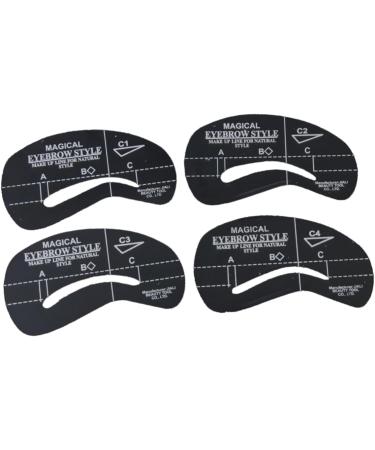 Outanaya 24pcs 6 Sets Eyebrow Grooming Stencil Eyebrows Shape Eyebrow Stencil Template Tool Auxiliary Unibrow - Buy Online on GoSupps.com