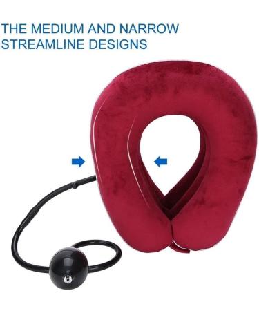 SSDDDLZEQ Luft-Blasbar Neck Support - Cervical Spine Decompression & Pain Relief - Red - Buy Online on GoSupps.com