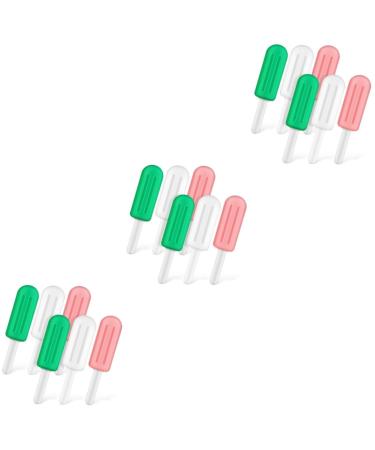 18 Pcs Popsicle Silicone Chew Clear Pacifier Retainer Holder Case Silicone Chewers Child Cute Seat