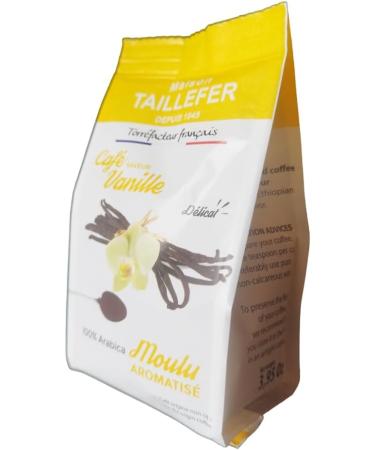 Maison Taillefer Ground coffee with vanilla flavor - 100% Arabica - 112.5g - Pack of 12 sachets - Buy Online on GoSupps.com