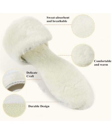 OKAYDA Lambswool Shoes Insoles - Genuine Sheepskin Warm Wool Insoles for Men Size 11 - Natural White - Buy Online on GoSupps.com