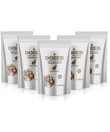 DOZER Adult Dog Food | Complete Food with Different Types of Meat (500 g) | Natural and Nutritious | Wet Dog Food (x 10 Rabbits) - Buy Online on GoSupps.com