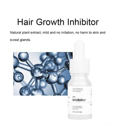 Mild Hair Growth Inhibitor Serum - Natural Unscented Lotion for Face Arms & Legs | 0.34 Fl Oz | Unisex A-Inhibitor with Plant Extracts - Buy Online on GoSupps.com