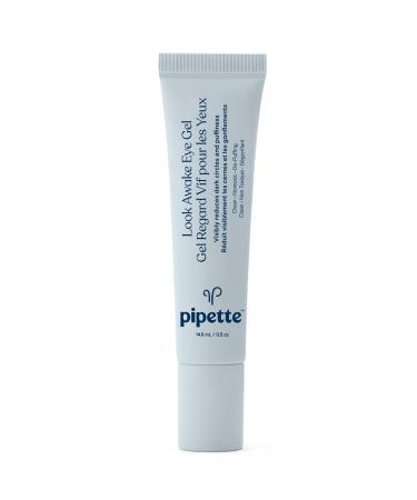 Pipette Look Awake Eye Gel - Eye Roller for Puffiness, Wrinkles, Dark Circles under Eye Treatment for Women, Unique Peptide Formula with Moisturizing Squalane, Hypoallergenic, 0.5 fl oz