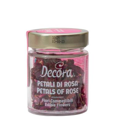 Decora 0201010 4 G EDIBLE FLOWERS ROSE PETALS Pink 1 g (pack of 4) 4 Edible Rose Petals